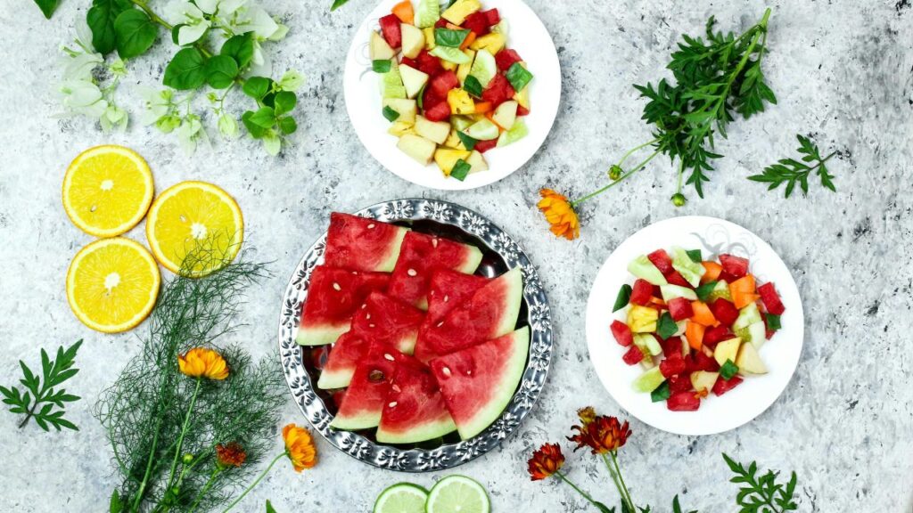 This Refreshing Orange and Herb Plate