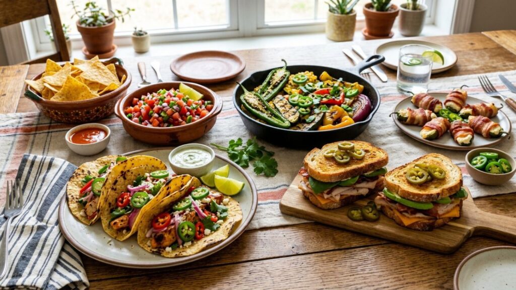 alapeños used in different dishes like tacos salsa and grilled food