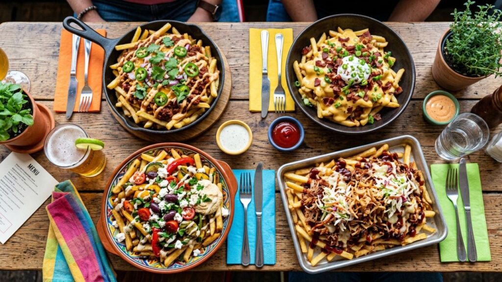 Different types of loaded fries
