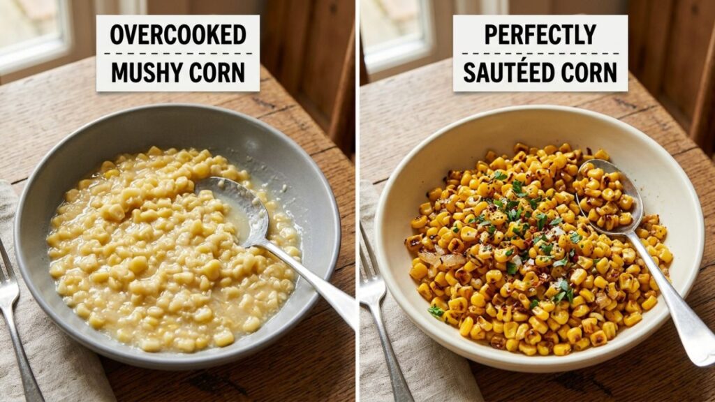  Cooking mistake overcrowded corn pan