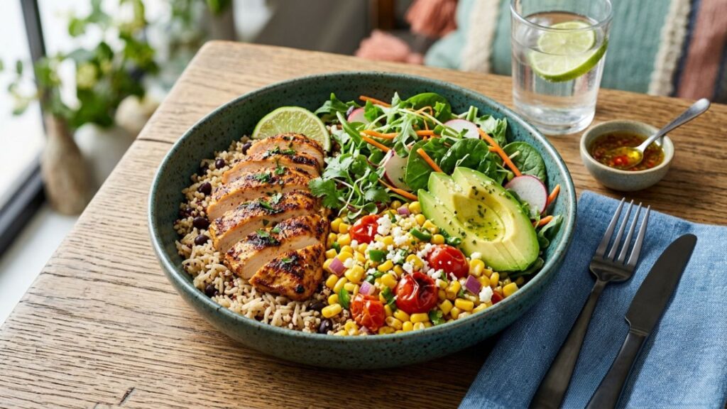 Serving sautéed corn with meals